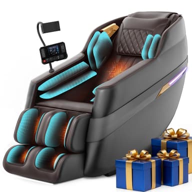 FURNIMAT 4D Massage Chair - Black & Brown - Amazon