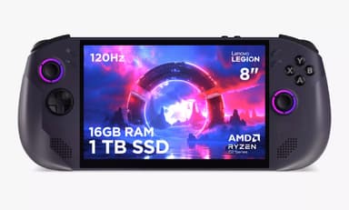 Legion Go S Handheld Gaming Console, AMD Ryzen Z2 Go Processor, 16GB RAM, 1TB, 8” PureSight Touchscreen, Nebula Nocturne - John Lewis & Partners