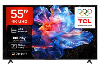TCL 55V6C-UK 55" 4K Ultra HD, HDR TV, Smart TV Powered by Google TV - discount at checkout - Amazon