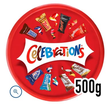 Celebrations Milk Chocolates Sharing Gift Tub 500g - Clubcard Price - Tesco