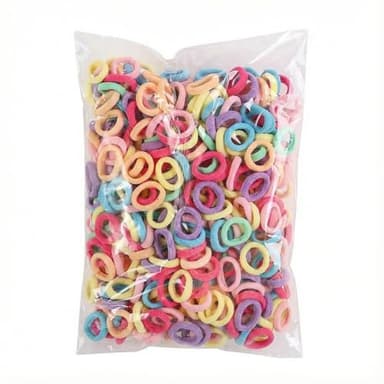Baby Hair Ties, 500pcs Soft Multicolored Small Elastic Bands (Discount at Checkout) - Ships by and Sold by Haul Global - Amazon