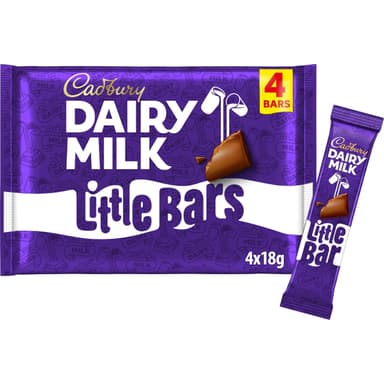 Cadbury Dairy Milk Chocolate Little Bars 4 x 18 g (S&S 95p / 85p) - Amazon