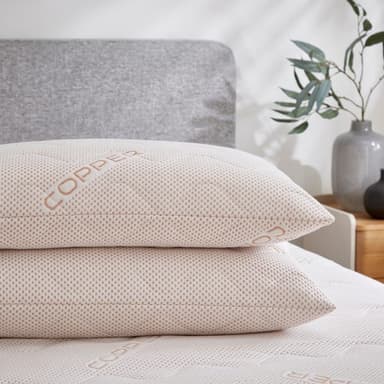 Fogarty Set of 2 Copper Infused Pillow Protector Pair - Free C&C Only - Dunelm
