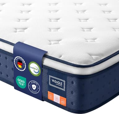Vasagle Single 90 x 190 x 25 cm Hybrid Mattress with Pocket Springs & Gel Memory Foam - Amazon
