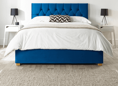 Catherine Lansfield Boutique Ottoman Bed in Navy Velvet | Superking | King | Small Double. Sold & dispatched by Aspire Furniture Ltd - The Range