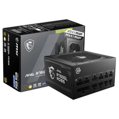 MSI MAG 750W A750GL Power Supply 80 Plus Gold - Native 16 pin Connector Design - Full Modular Design - 7 Year Warranty - Amazon