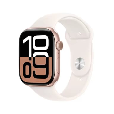Apple Watch Series 10 GPS + Cellular, 46mm Rose Gold Aluminium Case with Light Blush Sport Band M/L, MWY73QA/A - Costco