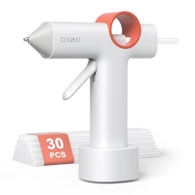 Clevast Cordless Hot Glue Gun with 30 Glue Sticks, Rechargeable 5000mAh, 40s Fast Preheating Auto Shut-Off - W/Voucher. SB Clevast / FBA - Amazon