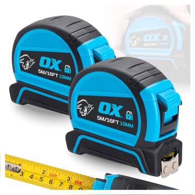 OX Pro Dual Auto Lock Tape Measure Twinpack - 5m / 16ft - Amazon
