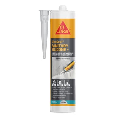 Sika SikaSeal Sanitary Silicone + Mould Resistant, Translucent, 295ml - Amazon
