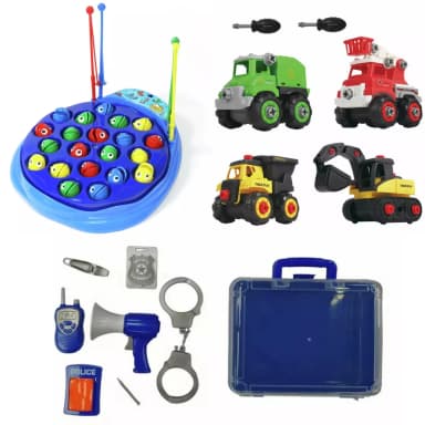 Chad Valley Fishing Game / Chad Valley Police Role Play Toy £5 / Chad Valley Build Your Own Truck Set £10 - Free Click and Collect - Argos