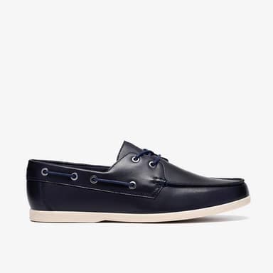 Clark’s Men’s Ebford Leather Shoes (Navy / Sizes 6-12) - Clarks Outlet