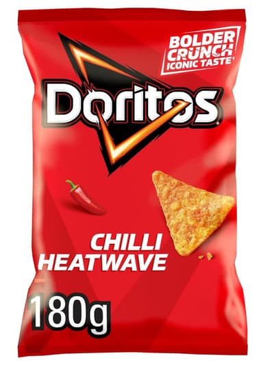 3 x Doritos Chilli Heatwave Tortilla Chips Sharing Bag Crisps 180g - S&S £3.37 - Amazon