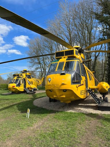 2 Night Sea King Helicopter Glamping Stay for 4 | North Yorkshire Water Park Activity Center | Various Dates, E.g 15-17 Sept 26 | Via Airbnb - Holiday Pirates