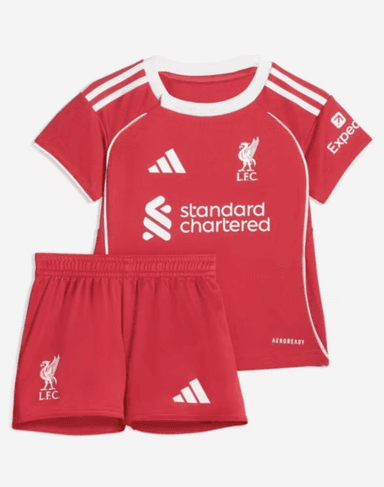 LFC adidas Kids 25/26 Mini Football Kit | Home / Away / Baby - Liverpool FC