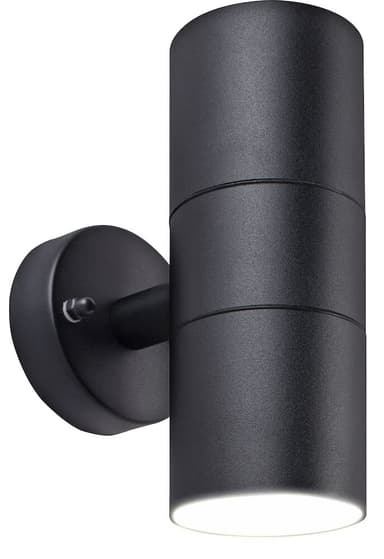 Luceco Exterior Decorative Up and Down Fixed Wall Light, Black, GU10, IP54 Rated (LEXDSSUDBK-01) - Amazon