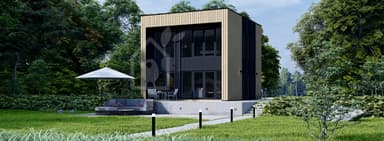 Wooden House KAYA 4 (Insulated PLUS, 44 mm + Cladding), 64 m2 - Quick Garden