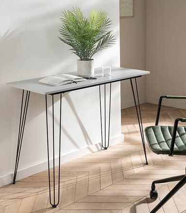 Grey Desk, Metal Legs - George At ASDA