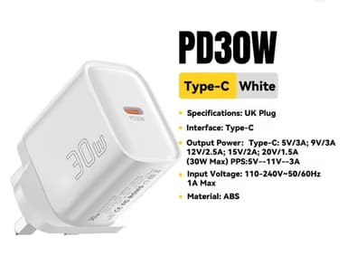 Essager Mini 30W USB-C Charger (UK Plug), PPS, PD 3.0, QC 3.0, FCP, SCP | Sold By Essager Choice Store - AliExpress
