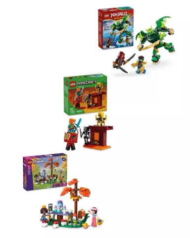Lego Mix - Mandalorian & Grogu's Speeder Bike, Dragon-Mech, Tea Party, Spiderman or Nether Lava sets - Aldi