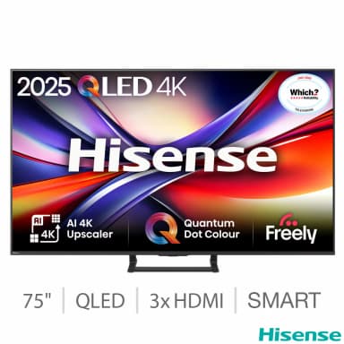Hisense 75A7QTUK 75 Inch QLED HD Smart TV (discount at checkout) - includes 5 year warranty - Costco