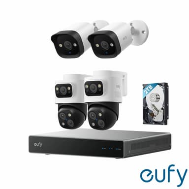 Eufy S4 NVR Security System with 2 x POE Cam S4 Bullet-PTZ Cam & 2 x POE Cam E40 Bullet Cam - Discount at checkout - Costco