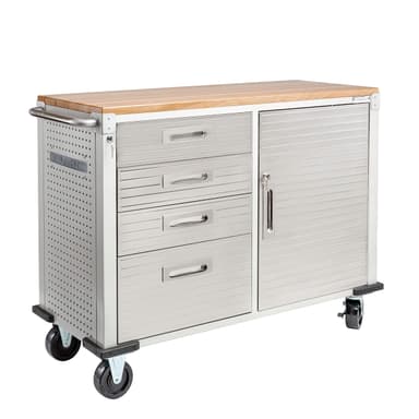 Seville Classics UltraHD Rolling Workbench with 4 Drawers, for Office, Garage, Workshop, 121.9 x 50.8 x 95.2 cm - Granite - Amazon
