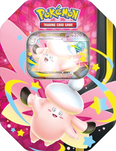 Pokémon TCG: Mega Moonlit Tin - Mega Clefable ex (4 boosters & 1 foil promo card) - Invite Only - Amazon