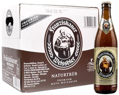 Franziskaner Weissbier Beer, 12 x 500ml - With Voucher - Amazon
