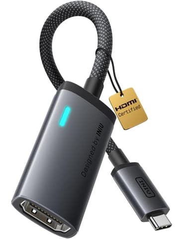 INIU USB-C to HDMI Adapter, Original HDMI Certified with Smart Diagnostic LED, 4K@60Hz Type C Compatible with Thunderbolt Ports - Amazon