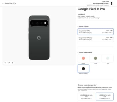Google Pixel 11 Pro 256GB / 11 Pro XL – £389 after Pixel 9 Pro Trade‑In via Google Store + TOTUM (Ends 01/09) - TOTUM