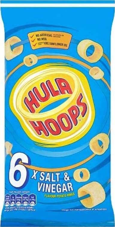 Hula Hoops - SALT & VINEGAR / CHEESE & ONION Multipack 6 x 24g Bags £1.50 S/S - Amazon