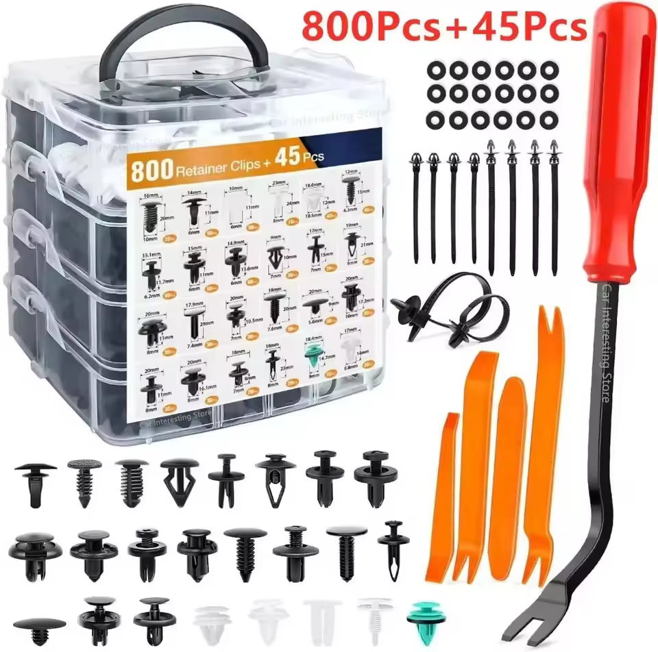 Car Fastener Clip Kit 680pc and 5 tools - with code - New customer - Car Interesting Items Store - AliExpress