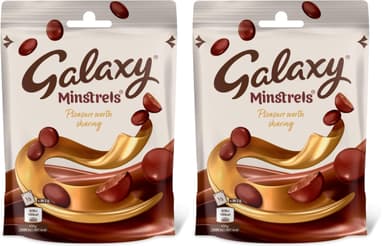 Galaxy Minstrels Milk Chocolate Pouch Bag 118g (Pack of 2) - S&S £2.70 - Amazon