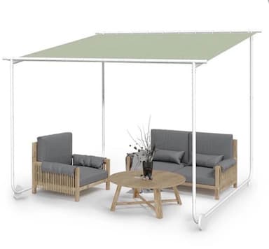 Monza Steel Wall Gazebo with Wheels - Free C&C only - The Range