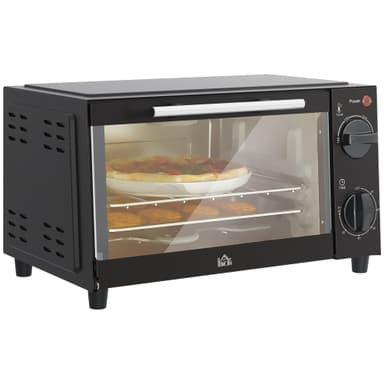 HOMCOM Mini Oven 9L Toaster Oven with Adjustable Temperature 750W Black - Amazon