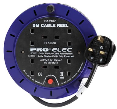 Pro Elec PEL00279 4 Socket Cassette Reel, 13A, 5 m - Amazon