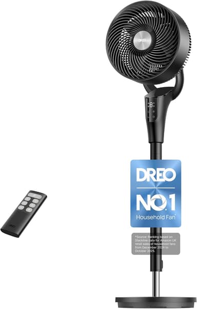 Dreo 20 dB Silent Standing Fan with Remote - Black - Amazon