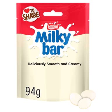 Milkybar White Chocolate Giant Buttons Sharing Bag 94g - Clubcard Price - Tesco