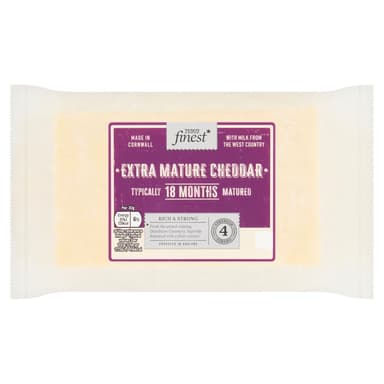 Tesco Finest Extra Mature / Vintage Cheddar Cheese 550g / 500g - Clubcard Price - Tesco