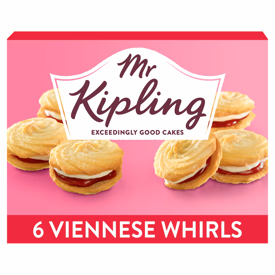 Mr Kipling Viennese Whirls Cakes 6 Pack - Clubcard Price - Tesco