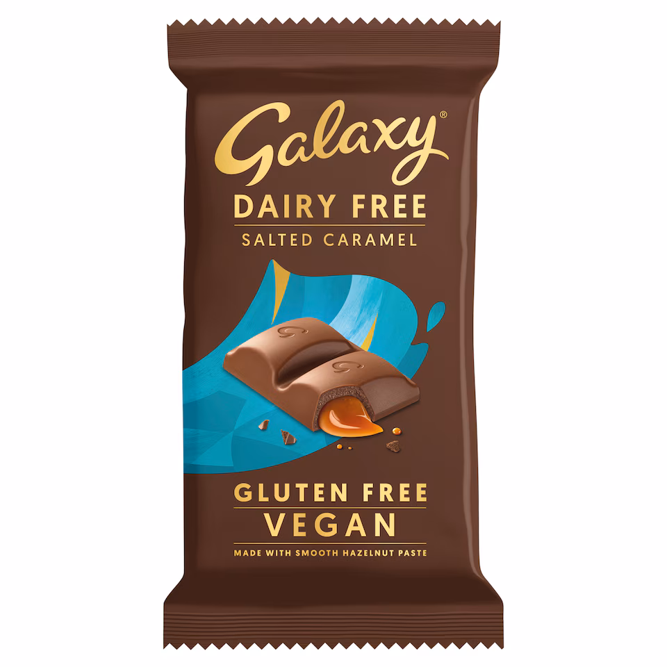 Galaxy Vegan, Gluten Free, Dairy Free Salted Caramel Chocolate 100g - In Store Poole - Sainsbury's