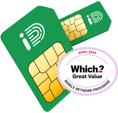 iD Mobile SIM Only - 150GB 5G Data, Unlimited Mins/Texts, EU Roaming - Monthly rolling plan, cancel anytime + £5 Topcashback - ID Mobile