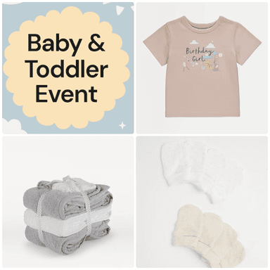 Baby & Toddler 20% Off Sale (1,100+ Items - Clothing, Nursery & Toys) - Tee 40p / Legging & Tee Set £1.20 - Free Click & Collect - George At ASDA