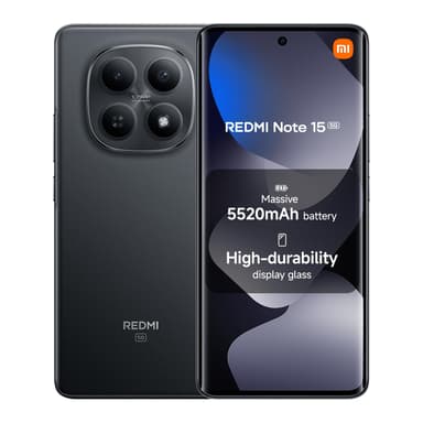 XIAOMI Redmi Note 15 5G, smartphone 8+256 GB,, 6.77" FHD+ display, black, warranty 2 years, charger not included | Shipper/seller Amazon EU - Amazon