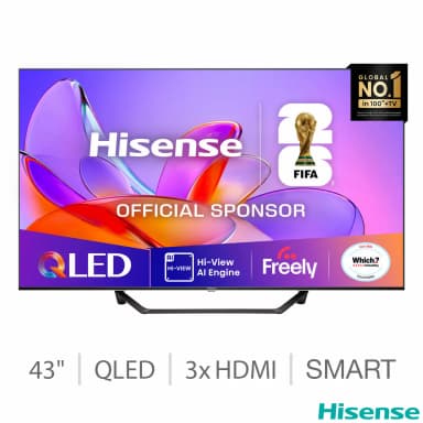 Hisense 43A7QTUK 43 Inch QLED HD Smart TV (Discount at Checkout) - Costco