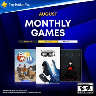 PlayStation Plus Monthly Games August: Dying Light 2 Stay Human: Reloaded Edition Big Walk Signalis - Playstation Store