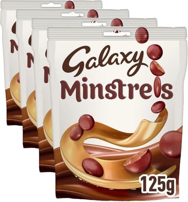 Galaxy Minstrels Milk Chocolate Pouch Bag 125g (Pack of 4) - Amazon