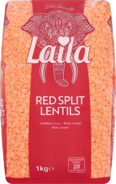 Laila Red Split Lentils 1Kg (Pack of 1) - Amazon