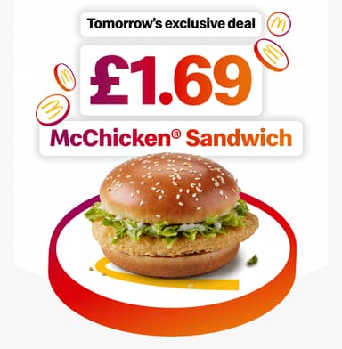 McChicken Sandwich - via McDonald’s Rewards App (Selected Accounts) - McDonalds